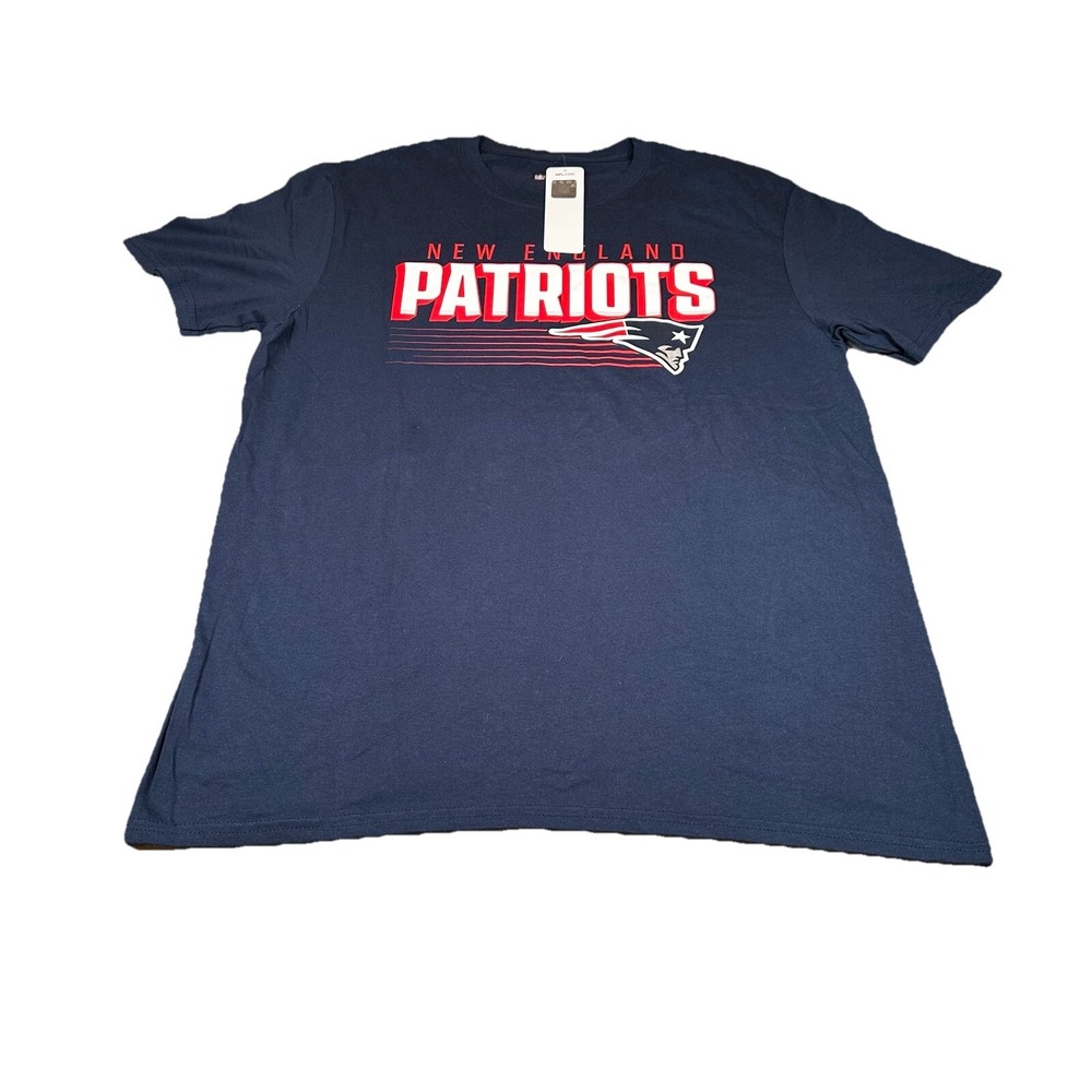 New England Patriots T-shirt Mens L NFL Team Apparel Navy Blue NWT